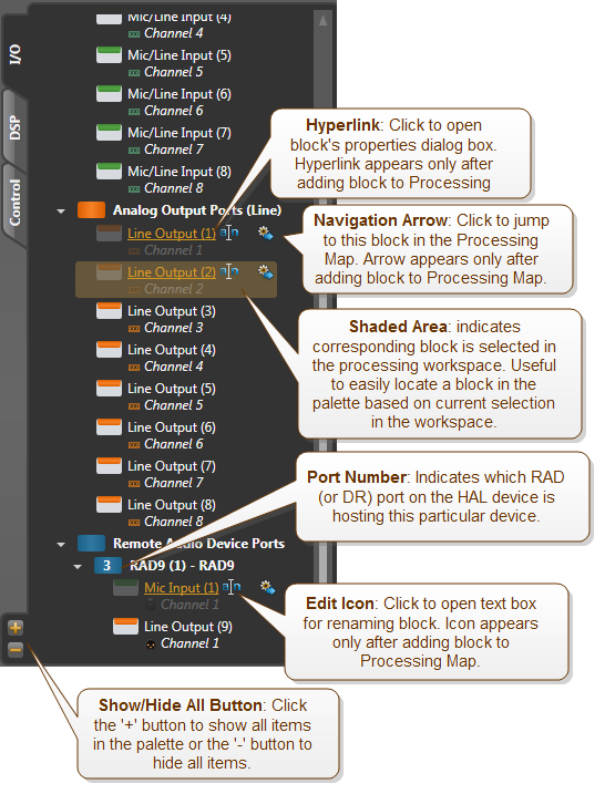 I/O Processing Tab